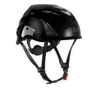 KASK Superplasma HI VIZ Safety Helmet with Rotating Wheel, Reflective Stripes, EN 397, Colour: Black