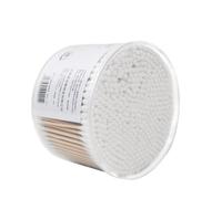 Kaslaider 500 Pieces Cotton Buds, Bamboo Cotton Bows, Cotton Swadding, Bamboo Cotton Sticks, Cotton Flakes for Ear Care and Makeup