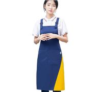 Kaslaider Adjustable Cooking Apron for Men Women, Chef Aprons with 2 Pockets, Waterproof Work Apron for Kitchen Baking Gardening Art BBQ Restaurant Coffee House (Blue)
