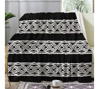 kaslhsQ Viking Celtic Throw Blanket, Norse Mythology Fleece Blanket for Couch Bed Sofa, Black and White Blankets and Throws, Decor & Gifts, Super Soft Plush Flannel Blanket, 40x50