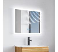 Kasloglow Bathroom LED Mirror 600 x 500 mm 3 Colour Dimmable Lights Demister Touch Switch Illuminated Wall Mounted Vanity Mirror(23.62x19.69 Inch)
