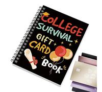 Kasmole College Card Book - 7x5in Handmade Survival Booklet,College Card Booklet | for High School University Students Birthday Dorm Graduates Teens