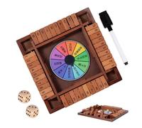Kasmole Dice Games for Kids - Wooden Close The Box Game - Four-sided Numbers Chess Toy for Parent-child Adult Student Men Home Travel Party Family Gathering