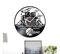 Kasmole Drum Set Wall Clock,Drums Music Wall Clock | Unique for Musical Lovers, Home Decoration for Music Party Favors Decor, Music Decorations