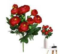 Kasmole Faux Flowers - Silk Faux Flowers | Everlasting Realistic Camellia Floral Decorations for Vase Living Room Patio Bedroom Birthdays Porch Walkway Garden