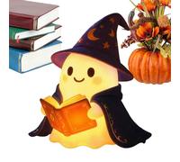 Kasmole Ghost Light - Halloween Ghost Light - Spooky Cute Reading Book Design Lighting Decorations for House Farmhouse Home Kitchen Kids Holiday Mantle Bedroom Desk Fireplace