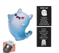 Kasmole Halloween Ghost Decor | Glow In The Dark Miniature Ghost Figurines With Box,Party Favors, Adorable Halloween Decoration for Bedroom Fireplace Bookshelves
