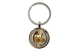 Kasmole Horse Shoe Keychain | 2D Flat Small Exquisite Keyring - New Year Keychain Horseshoe Charm - for Adults Family Friends Women Men