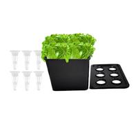 Kasmole Indoor Hydroponics Growing System - 6-Holes Hydroponic Box Kit - Soilless Cultivation Box,for Vegetables Flowers Fruits Indoor Outdoor Garden Greenhouse Farm Backyard Windowsill Balcony