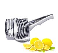 Kasmole Lemon Slicer | Handheld Stainless Steel Fruit and Vegetable Slicer Multi-Purpose Tomato Slicer Lemon Cutter Fruit Slicing Tool - for Slicing Lemons, Tomatoes, Onions