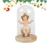 Kasmole Little Jesus Figures | Luminous Baby Jesus Nativity Scene Figurine with Light - Glowing Collectible Figurines Decoration for Home Christian Christmas Church Believers Holiday