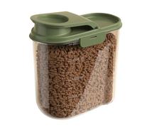 Kasmole Pet Food Container,2L Animal Food Storage Containers | Large Airtight Transparent Anti-moisture Soybean Flour Rice Cereal Dispenser for Kitchen Home Pantry Garage