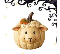 Kasmole Pumpkin Figurine - Fall Pumpkin Decor Animal Cute Figurines,Resin Statue Home Decor for Thanksgiving Farmhouse School Fireplace Office Party Shelf Indoor Table Desk Holiday