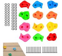 Kasmole Rock Holds Kids Indoor - Colorful Climbing Wall Grip Kits | Playground Accessories for Tree Climbing, Backyard Playset, Kids Exercise Toys, Use at Home, Park and More