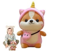 Kasmole Shiba Stuffed Animals,Cute Dinosaur Plush Wear Animal Outfit | 9.84inch Cute Dinosaur Plush, Transform Shiba Dino Stuffed Animal Soft Dog Plushie Costume For Kids For Girls Boys
