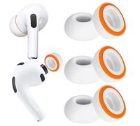 KASOTT 2025 Upgraded for AirPods Pro 3 Memory Foam&Silicone Hybrid Ear Tips, Ultimate Comfort, Anti-Slip Eartips, Superior Noise Isolation, Fits in The Charging Case, 3 Pairs (Orange, Large)