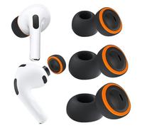 KASOTT 2025 Upgraded Memory Foam&Silicone Hybrid Ear Tips for AirPods Pro 3, Ultimate Comfort, Anti-Slip Eartips, Superior Noise Isolation (Black, Assorted S/M/L)
