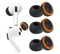 KASOTT 2025 Upgraded Memory Foam&Silicone Hybrid Ear Tips for AirPods Pro 3, Ultimate Comfort, Anti-Slip Eartips, Superior Noise Isolation (Black, Medium)