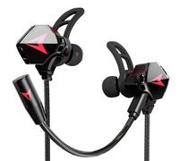 KASOTT Battle Buds Pro In-Ear Gaming Headset with Dual Microphone, Mute and Volume Control, Wired for Mobile Gaming, Switch, Xbox One, PS, PC (Black)