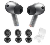 KASOTT Best Memory Foam&Silicone Hybrid Ear Tips for Samsung Galaxy Buds3 Pro,Double Layer Anti-Slip,Ultra-Comfort,Better Noise Cancellation,Fit in The Charging Case,3 Pairs (Black, S/M/L)