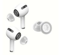 KASOTT Memory Foam Ear Tips for AirPods Pro 1st & 2nd Gen - Upgraded Liquid Silicone Rubber, Superior Noise Isolation, Secure Fit & Ultimate Comfort, Fits Charging Case, 1 Pair (Grey, Medium)