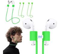 KASOTT Ultra Strong Magnetic AirPods Straps,Neck Rope Cord,Colorful Soft Silicone Sports Lanyard,Headphone Accessories,Anti-Lost Straps for Airpods 4, 3, 2, 1&Airpods Pro 2/1 (Green, 3 Pack)