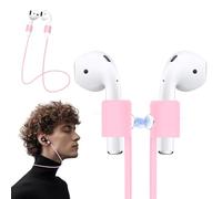 KASOTT Ultra Strong Magnetic AirPods Straps,Neck Rope Cord,Colorful Soft Silicone Sports Lanyard,Headphone Accessories,Anti-Lost Straps for Airpods 4, 3, 2, 1&Airpods Pro 2/1 (New-Pink, 1 Pack)