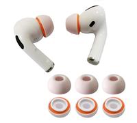 KASOTT Upgraded Best Memory Foam Ear Tips for AirPods Pro 1st & 2nd Gen | Comfortable Foam Ear Tips | Better Noise Cancellation | 3 Pairs Replacement Tips (Orange, Large)