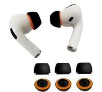 KASOTT Upgraded Best Memory Foam Ear Tips for AirPods Pro 1st & 2nd Gen | Comfortable Foam Ear Tips | Better Noise Cancellation | 3 Pairs Replacement Tips (Black, M)