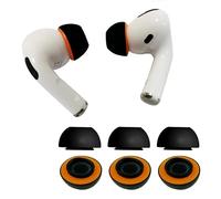 KASOTT Upgraded Best Memory Foam Ear Tips for AirPods Pro 1st & 2nd Gen | Comfortable Foam Ear Tips | Better Noise Cancellation | 3 Pairs Replacement Tips (Black, Large)