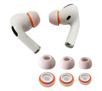 KASOTT Upgraded Best Memory Foam Ear Tips for AirPods Pro 1st & 2nd Gen | Comfortable Foam Ear Tips | Better Noise Cancellation | 3 Pairs Replacement Tips (Orange, Assorted S/M/L)