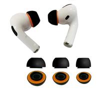 KASOTT Upgraded Best Memory Foam Ear Tips for AirPods Pro 1st & 2nd Gen | Comfortable Foam Ear Tips | Better Noise Cancellation | 3 Pairs Replacement Tips (Black, Assorted S/M/L)