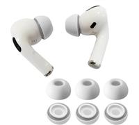KASOTT Upgraded Memory Foam&Silicone Hybrid Ear Tips for AirPods Pro 1st & 2nd Gen,Ultra-Comfort,Anti-Slip Eartips,Perfect Noise Reduction,Fit in The Charging Case,3 Pairs (Grey, Large)