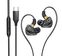 KASOTT USB C Headphones for Samsung Galaxy S24 S23 Ultra S22 S21, Deep Bass, with Microphone Volume Control Wired Headphones for iPhone 16 15 Pro Max, OnePlus 12 11