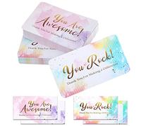 Kasoud Affirmation Cards for Kids, 100 PCS Motivational Cards, Watercolor Thank You Postcards, Positive Affirmations Cards, Personalised Paper Appreciation Gifts for Doctor Teacher Wedding Birthday