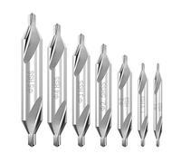Kasoud Center Drill Bits Set, 7PCS Centre Drill Bits, 60-Degree Angle Center Drill Bits Kit, Countersink Tools for Lathe Metalworking, Spotting Drill Centering Drill Bits (1.0 1.5 2.0 2.5 3.0 4.0 5.0)