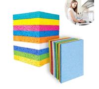 Kasoud Compressed Sponges, 12PCS Sponges Washing Up, Natural Cellulose CleaningSponges, Washing upSponge, BiodegradableWashing upSponge, Compostable KitchenSponge, Cellulose Sponge, 6 Colours