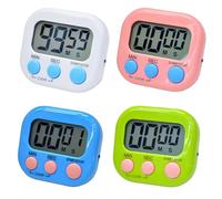 Kasoud Digital Timer, 4PCS Magnetic Kitchen Timer, Loud Alarm Digital Time, Vertical Stand, And Hang Hole, 4 Color Egg Timer for Kitchen Cooking Classroom Gym Study Teeth Cleaning Kids Children