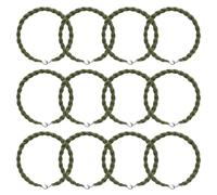 Kasoud Military Boot Straps - 12PCS Elastic Trouser Twists With Metal Hooks, Blousing Bands for Pants and Outdoor Activity (Green)