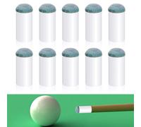 Kasoud Pool Cue Tips, 10PCS Snooker Cue Tip, 12mm Pool Cue Tips Replacement Kit, Slip on Pool Cue Tips, Required Pool Stick Tips, Slip-On Pool Cue Tips Replacement Kit for Snooker and Pool Cues