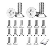 Kasoud Stainless Steel Brake Disc Screw, 10PCS M3.5 and 10PCS M4.0, Automotive Brake DiscScrews, Door Latch Keep GrubScrews, Phillips CrossScrew, Window HandleScrews, 304 Stainless Steel (Phillip)