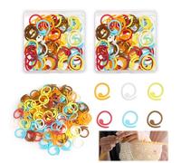 Kasoud Stitch Markers, 160PCS Stitch Markers Crochet, Spiral Knitting Markers Rings, Colorful Markers Stitch, Metal Stitch Markers for Crocheting Clothing Tag DIY Craft Project with Storage Box