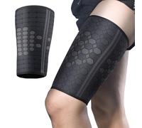 Kasoud Thigh Compression Support Sleeve, thigh compression sleeves, hamstring support Improved Blood Circulation, Recovery and Pain Relief, for Hamstring & Quadricep Muscle Injury and Strain Recovery
