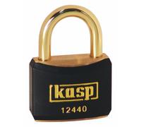 Kasp 124 Brass Padlock - 40 Millimeters - Brass Shackle - Black