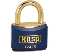 Kasp 124 Brass Padlock - 40 Millimeters - Brass Shackle - Blue