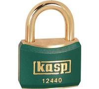 Kasp 124 Brass Padlock - 40 Millimeters - Brass Shackle - Green
