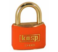 Kasp 124 Brass Padlock - 40 Millimeters - Brass Shackle - Orange
