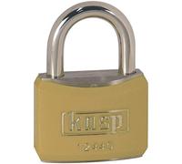 Kasp 124 Brass Padlock - 40 Millimeters - Brass Shackle - Yellow - KA24405 - Keyed Alike