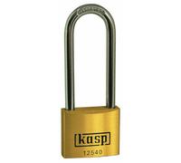 Kasp 125 K12540L63D Brass Padlock, Gold, 40 x 63 mm