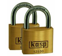 Kasp 30mm Hardened Steel & Brass Security Padlock - 2 Pack